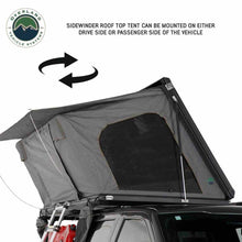 Load image into Gallery viewer, Overland Vehicle Systems HD Sidewinder Side Load Aluminum Hard Shell Roof Top Tent, Grey Body & Green Trim