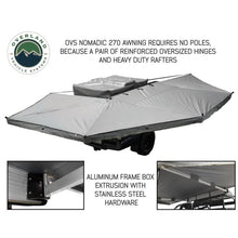 Load image into Gallery viewer, Overland Vehicle Systems Awning Nomadic 270 Passenger Side Dark Gray with Bracket Kit
