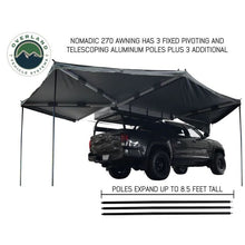 Load image into Gallery viewer, Overland Vehicle Systems Awning Nomadic 270 Passenger Side Dark Gray with Bracket Kit
