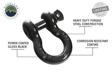 Load image into Gallery viewer, Recovery Shackle 3/4" 4.75 Ton Black - 1PC