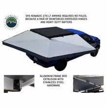 Load image into Gallery viewer, Overland Vehicle Systems HD Nomadic 270 LT Awning - Passenger Side - Dark Gray With Black Travel Cover Universal