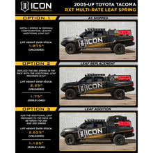 Load image into Gallery viewer, ICON Multi Rate RXT Leaf Spring Kit w/ U-Bolts - Tacoma (2005-2023)