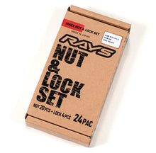 Load image into Gallery viewer, RAYS 19HEX STEEL LUG NUTS 14×1.5 24PC W LOCKS Black
