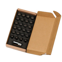 Load image into Gallery viewer, RAYS 19HEX STEEL LUG NUTS 14×1.5 24PC W LOCKS Black