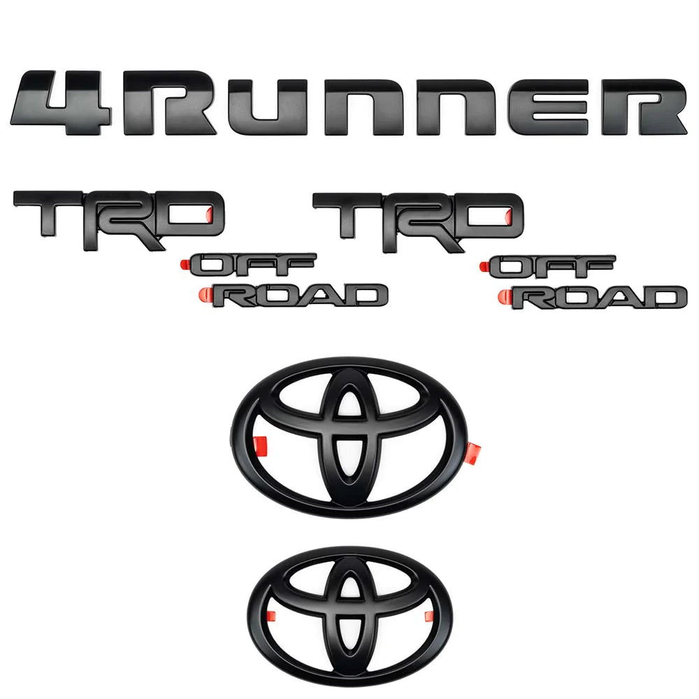 Toyota 2010 2024 4runner Trd Off Road Exterior Emblem Overlays Black O Mj Motorsports