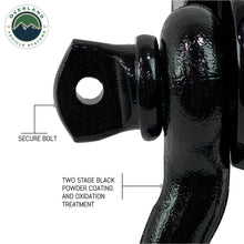 Load image into Gallery viewer, Receiver Mount Recovery Shackle 3/4" 4.75 Ton With Dual Hole Black Universal