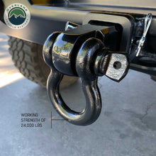 Load image into Gallery viewer, Receiver Mount Recovery Shackle 3/4" 4.75 Ton With Dual Hole Black Universal