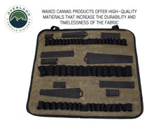 Load image into Gallery viewer, Rolled Bag Socket Organizer With Handle And Straps - #16 Waxed Canvas Universal