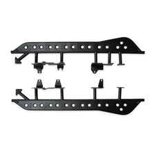 Load image into Gallery viewer, CALI RAISED STEP EDITION ROCK SLIDER FOR 2024+ TOYOTA TACOMA DBL CAB SHORT BED W/ KICK OUT & FILLER PLATE POWDERCOAT