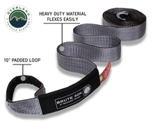 Load image into Gallery viewer, Tow Strap 30,000 lb. 3" x 30' Gray With Black Ends & Storage Bag
