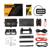 Load image into Gallery viewer, AUX BEAM Multifunction RGB 8 Switch Control Panel with Bluetooth Control