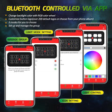 Load image into Gallery viewer, AUX BEAM Multifunction RGB 8 Switch Control Panel with Bluetooth Control