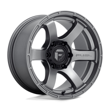 Load image into Gallery viewer, FUEL RUSH MATTE GUN METAL 17X9 0 OFFSET