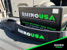 Load image into Gallery viewer, Rhino USA 3&quot; Ultimate Recovery Tow Strap - Blackout Edition
