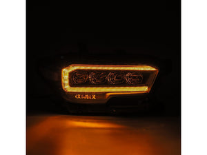 AlphaRex 16-21 Toyota Tacoma NOVA Series LED Projector Headlights Alpha Black