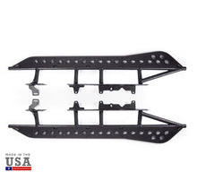 Load image into Gallery viewer, Cali Raised 2005-2023 TOYOTA TACOMA STEP EDITION ROCK SLIDERS/KICK OUT//POWDER COATED//DOUBLE CAB SHORT BED
