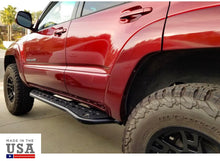 Load image into Gallery viewer, Cali Raised 2010-2024 TOYOTA 4RUNNER STEP EDITION BOLT ON ROCK SLIDERS- KICK OUT/POWDERCOATED