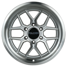 Load image into Gallery viewer, FALCON TX1 17x9 - Apollo Silver w/Machine Face & Lip
