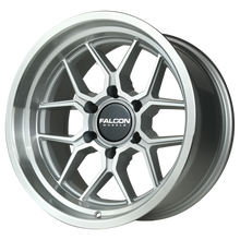 Load image into Gallery viewer, FALCON TX1 17x9 - Apollo Silver w/Machine Face & Lip