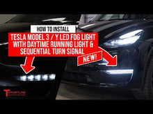 Load and play video in Gallery viewer, Tesla Model 3 / Y LED Fog Light with Daytime Running Light &amp; Sequential Turn Signal
