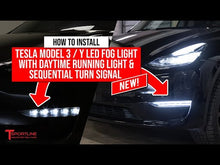 Load and play video in Gallery viewer, Tesla Model 3 / Y LED Fog Light with Daytime Running Light & Sequential Turn Signal