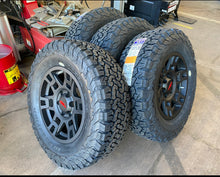 Load image into Gallery viewer, Genuine Toyota TRD Pro 17 Wheels with BFGoodrich KO2 Brand New 265/70/17 Matte Black for 4Runner Tacoma FJ Cruiser