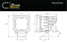 Load image into Gallery viewer, DIODE DYNAMICS Stage Series C1 White Sport Standard LED Pod (pair) | WIDE WHITE BACKLIGHT