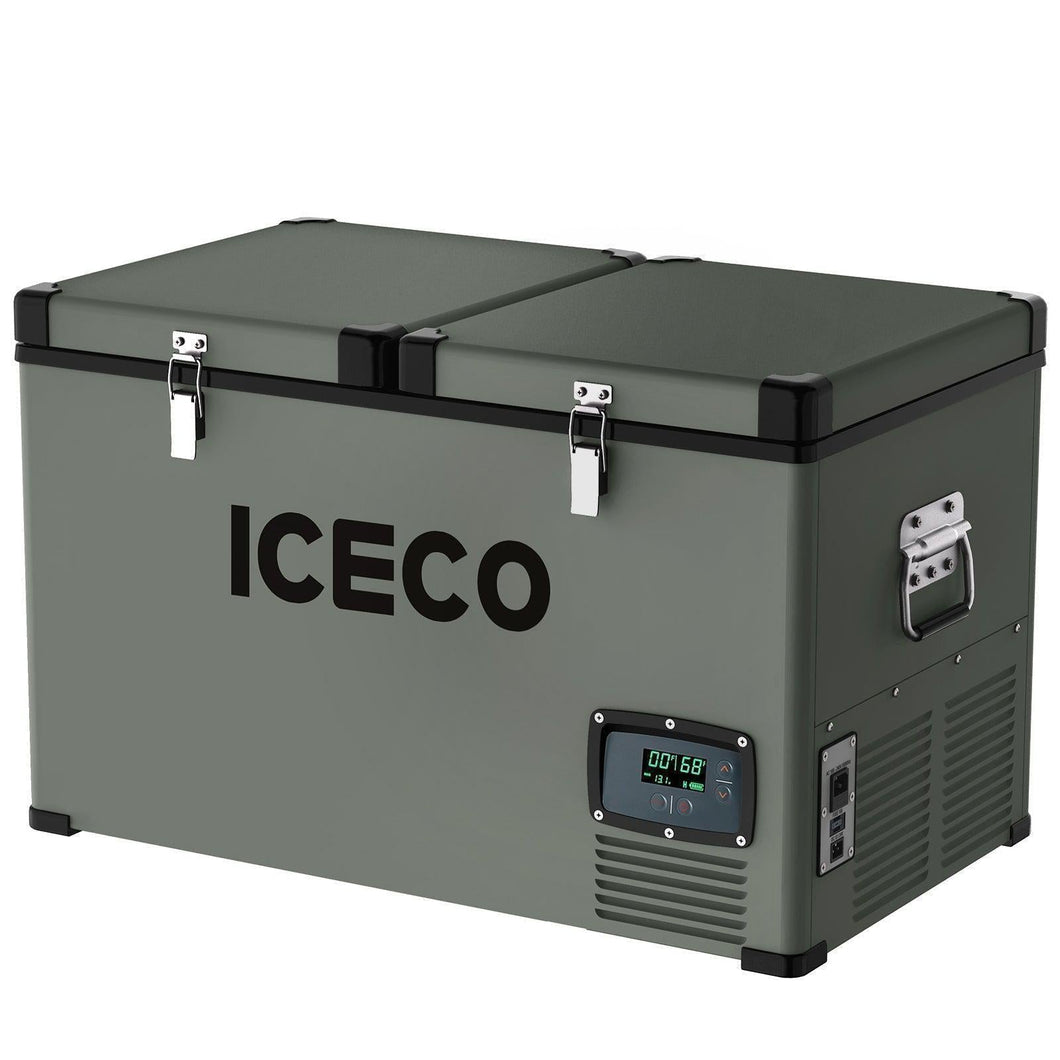 ICECO 68.6QT VL65 Dual Zone Portable Fridge Plug In Cooler for Car | ICECO