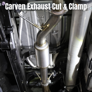 CARVEN EXHAUST - 2022 Toyota Tundra Cut & Clamp Muffler Replacement Kit W/ 5” Polished Tip