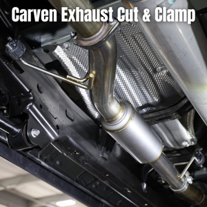 CARVEN EXHAUST - 2022 Toyota Tundra Cut & Clamp Muffler Replacement Kit W/ 5” Polished Tip