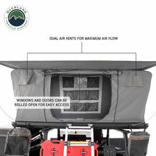 Load image into Gallery viewer, Overland Vehicle Systems HD Sidewinder Side Load Aluminum Hard Shell Roof Top Tent, Grey Body &amp; Green Trim
