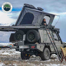 Load image into Gallery viewer, Overland Vehicle Systems HD Sidewinder Side Load Aluminum Hard Shell Roof Top Tent, Grey Body &amp; Green Trim
