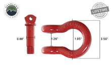 Load image into Gallery viewer, Recovery Shackle 3/4&quot; 4.75 Ton Red - A 1 PC

