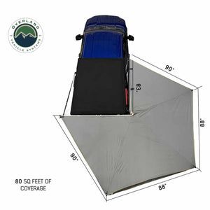 Overland Vehicle Systems HD Nomadic 270 LT Awning - Passenger Side - Dark Gray With Black Travel Cover Universal