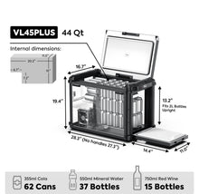 Load image into Gallery viewer, ICECO 44.4QT VL45PLUS 3 WAYS ACCESS FRIDGE FREEZER |

