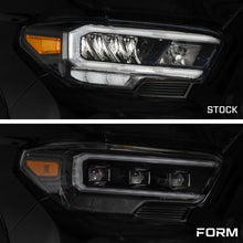 Load image into Gallery viewer, FORM LIGHTING 2016-2023 Toyota Tacoma LED Projector Headlights with Selectable DRL (pair) BLACK
