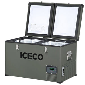 ICECO 68.6QT VL65 Dual Zone Portable Fridge Plug In Cooler for Car | ICECO