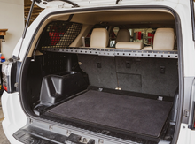 Load image into Gallery viewer, Cali Raised - 2010-2023 4RUNNER INTERIOR MOLLE PANEL- 2 ROW SEATING FULL COMBO REAR AREA CARGO TRAY BOTH SIDES, MIDDLE TRAY AND UPPER TRAY Preorder
