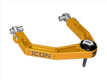 Load image into Gallery viewer, ICON 2024 TOYOTA TACOMA/2024 TOYOTA LAND CRUISER 250 SERIES/2024 LEXUS GX550, FRONT, BILLET UPPER CONTROL ARMS W/ DELTA JOINT PRO, GOLD ANODIZING
