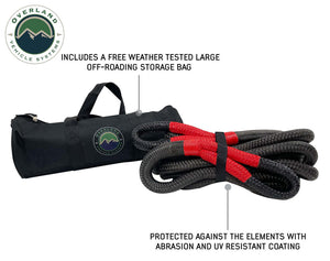 Brute Kinetic Recovery Strap 1" x 30' With Storage Bag - 30% stretch