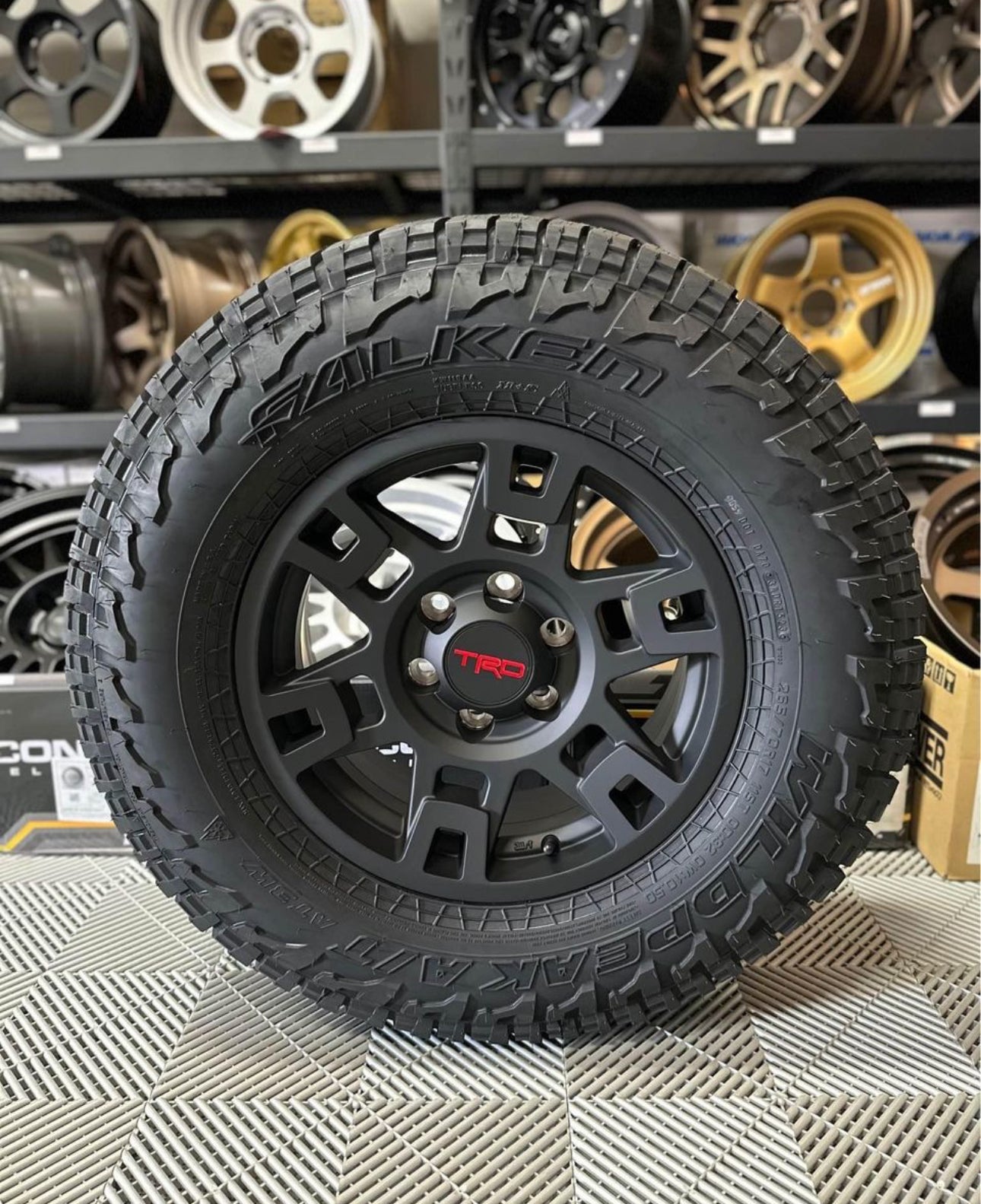 Genuine Toyota TRD Pro 17 Wheels with Falken Wildpeak AT4 Brand