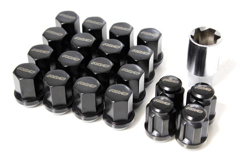 Ulab リング 3点セット RAYS 19HEX STEEL LUG NUTS 14×1.5 24PC W LOCKS Black – MJ MOTORSPORTS