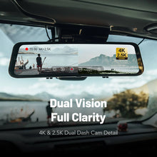 Load image into Gallery viewer, WOLFBOX G900 4K+2.5K Touch Screen Parking Monitoring Dash Cam Smart Mirror
