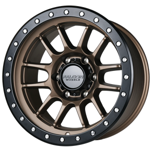 FALCON T7 Series  - Matte Bronze with Black Ring 17x9-12
