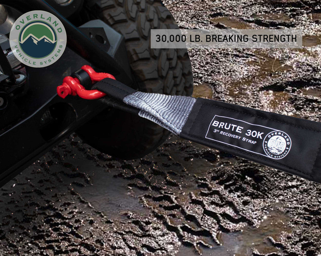 Brute Kinetic Recovery Strap - 30% stretch and Storage Bag