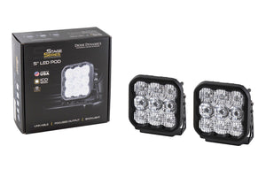DIODE DYNAMICS Stage Series 5" White Sport LED Pod (pair) WHITE  COMBO