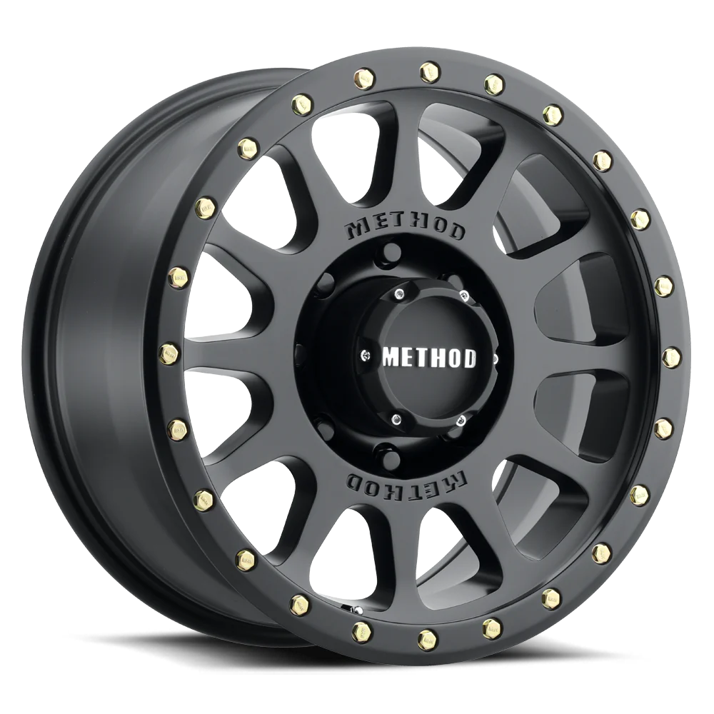 METHOD MR305 NV MATTE BLACK- GLOSS BLACK LIP 18X9 +18MM 6X5.5