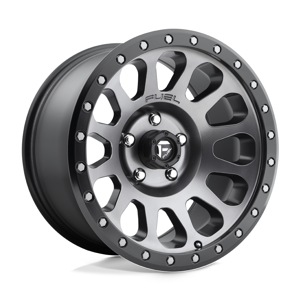 FUEL VECTOR  17X8.5 +0 6X5.5 MATTE GUN METAL BLACK BEAD RING