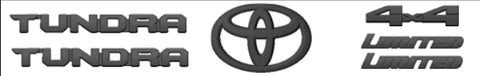 Toyota OEM Tundra Limited Emblem Overlay Kit - Black | 2022+ Toyota Tundra (PT948-34223-02)