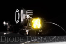 Load image into Gallery viewer, DIODE DYNAMICS Stage Series C1 Yellow WIDE Sport Standard LED Pod (Pair) | AMBER BACKLIGHT
